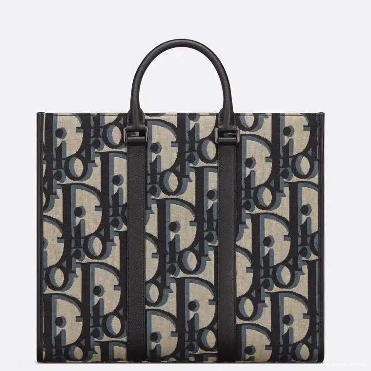 Cheap Maxi East-West Canvas Oblique Dior Blue Tote Motif 0505 Luxury